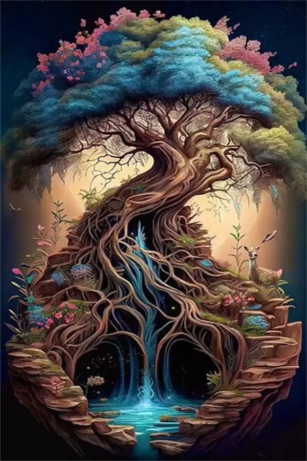 Canvanation 6 / 50x75cm Affiche - Arbre De Vie Forêt Fantastique
