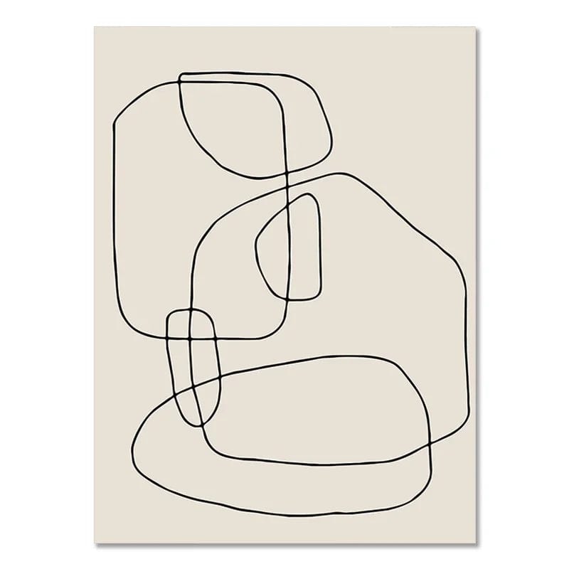 Canvanation 03 / 50x70cm Affiche Abstrait Boheme Noir Et Blanc