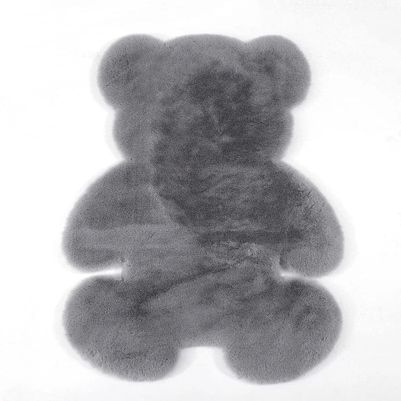 Canvanation Gris Fumé / 60cmx80cm Tapis De Chambre - En forme D'ours