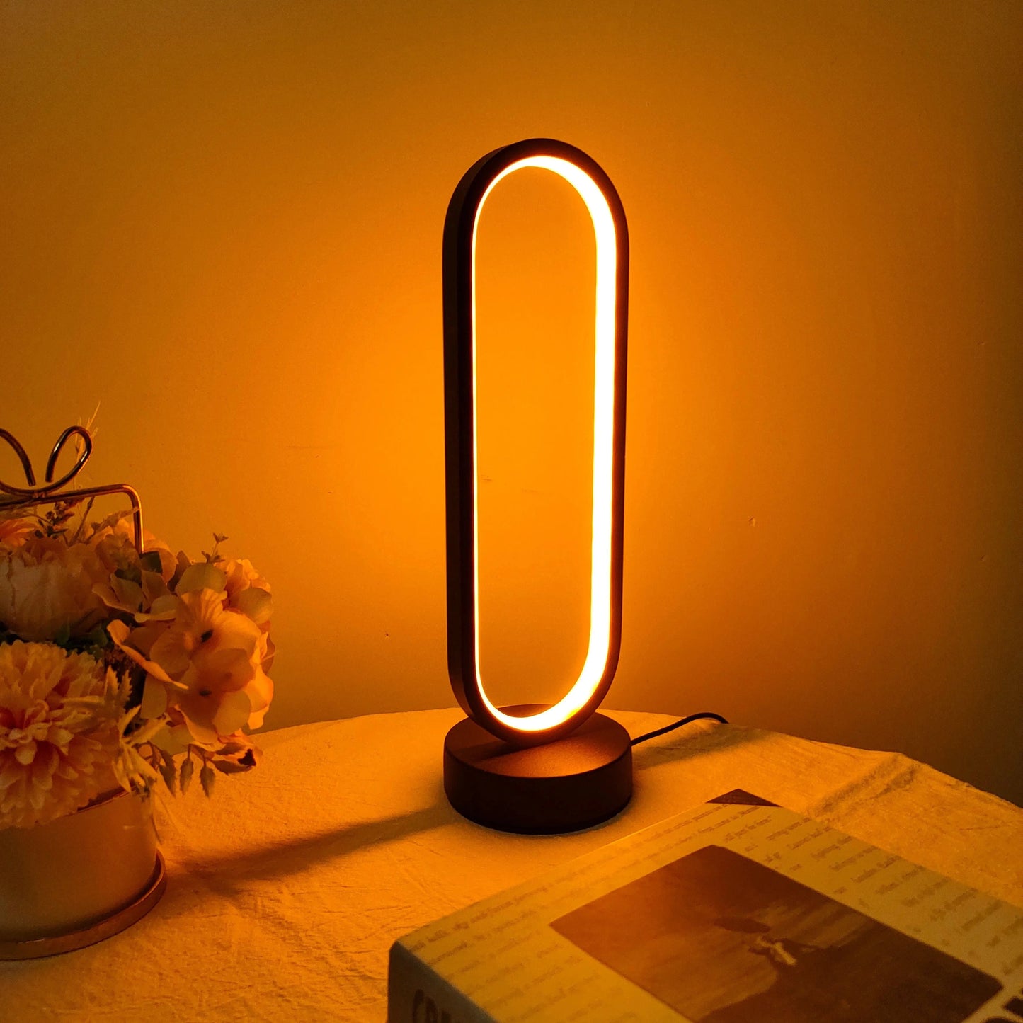 Canvanation Noir / 3 Lampe de Chevet Moderne LED – Basse Consommation 5V, Design Élégant pour Chambre