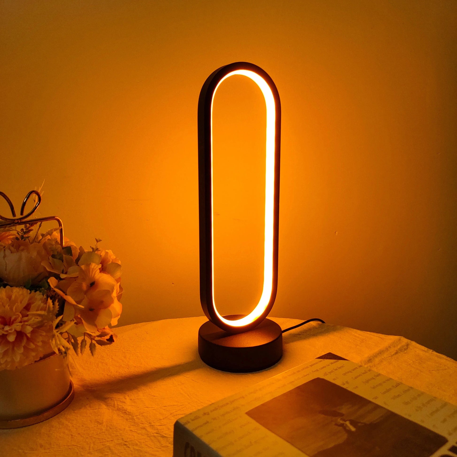 Canvanation Noir / 3 Lampe de Chevet Moderne LED – Basse Consommation 5V, Design Élégant pour Chambre
