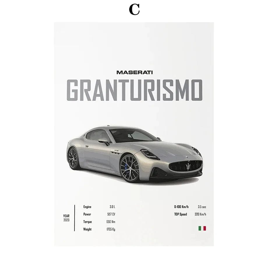 Canvanation 3 / 40x50cm Affiche Voiture - Bugatti Konissegg McLaren Pagani