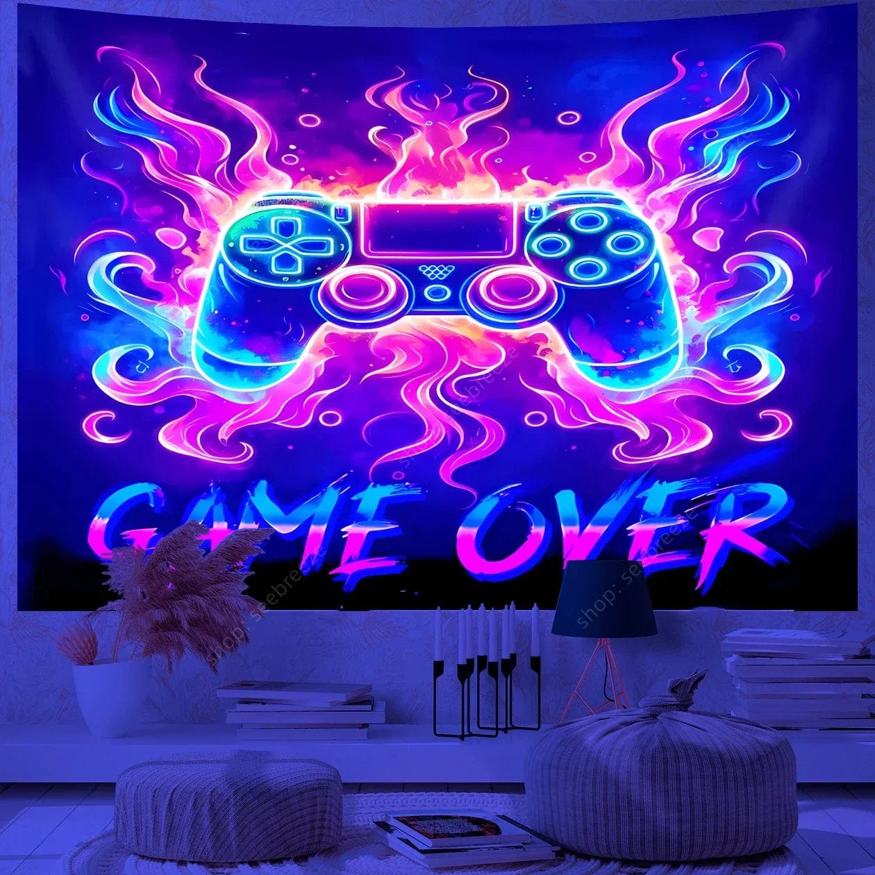 Canvanation WF1611 / 73x95cm Tapisserie pour Chambre de Gamer - L'accessoire ultime pour une déco immersive 🎮