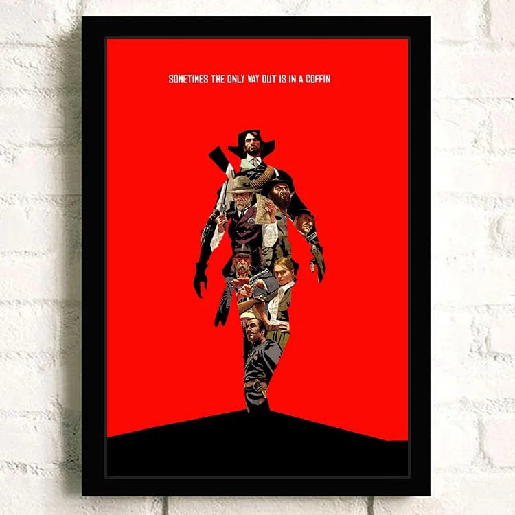 Canvanation 17 / 50X70cm Affiche Jeu Populaire Red Dead Redemption 2
