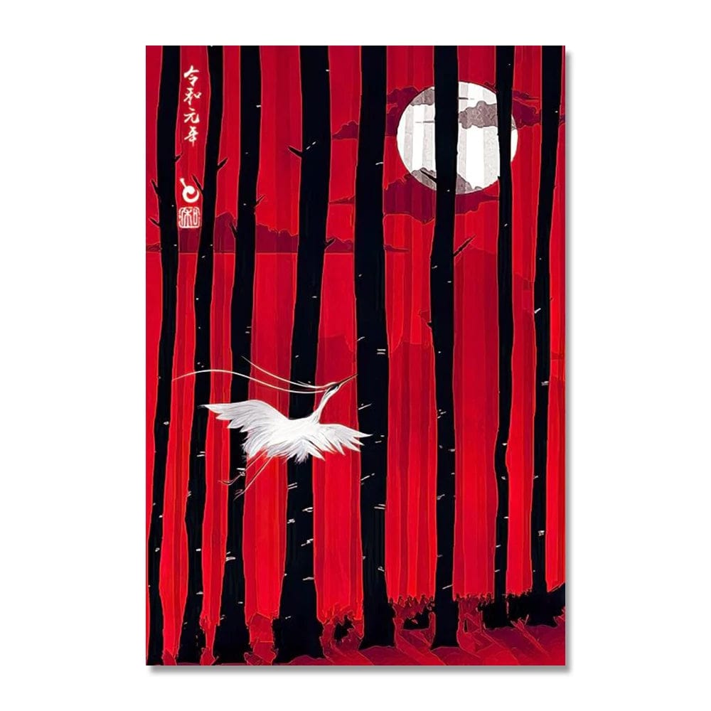 Canvanation Style 9 / 40X60cm Affiche Japonais Art Mural De Style Samouraï à L'encre