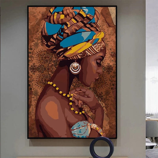 Canvanation Affiche Africain Femme Noir