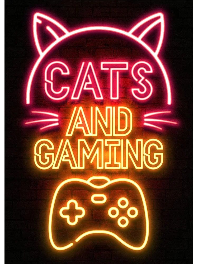 Canvanation K / 50x70cm Affiche Neon Art Gaming Zone