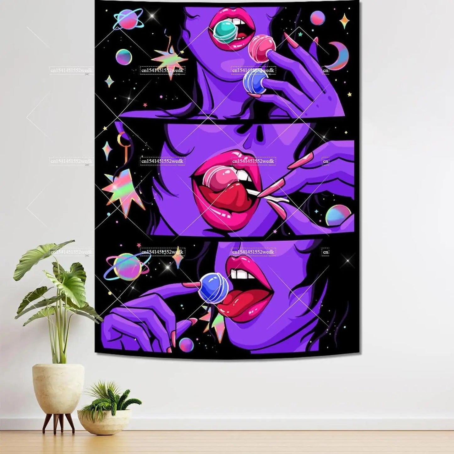 Canvanation GGT207 / 230x150cm Tapisserie UV de fille qui tripe