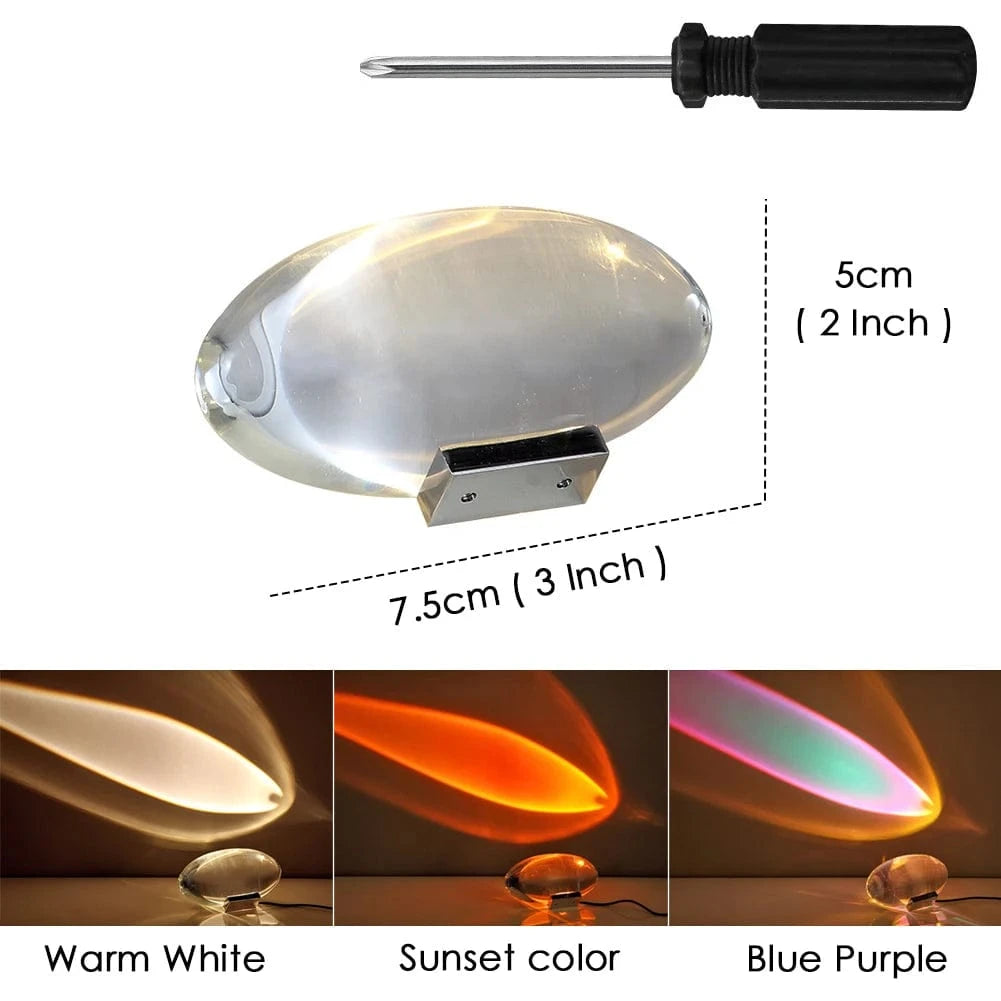 Canvanation USB / 3 Couleurs Ajustable Lampe de Chevet en Cristal Moderne - Oeil D'ange