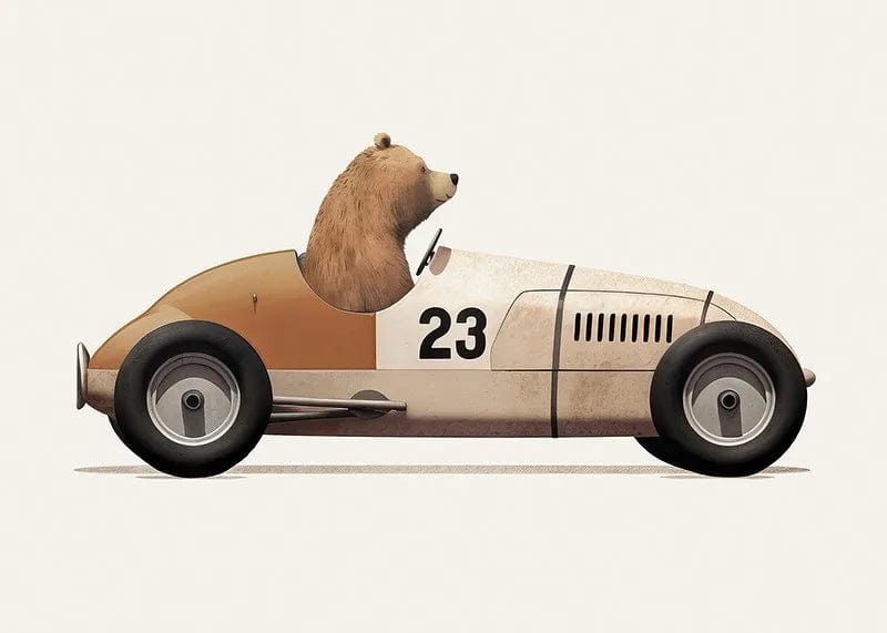 Canvanation A / 40x60cm Affiche Voiture Drôle Anime Animaux