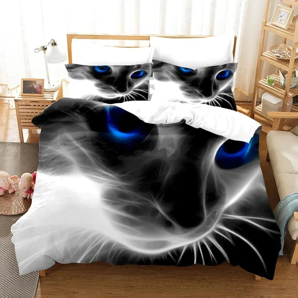 Canvanation Housse De Couette - 3D Cute Chat