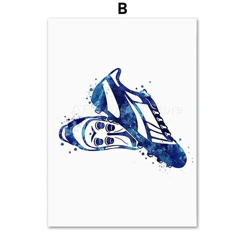 Canvanation B / A4 21X30 cm Affiche Football Bleu