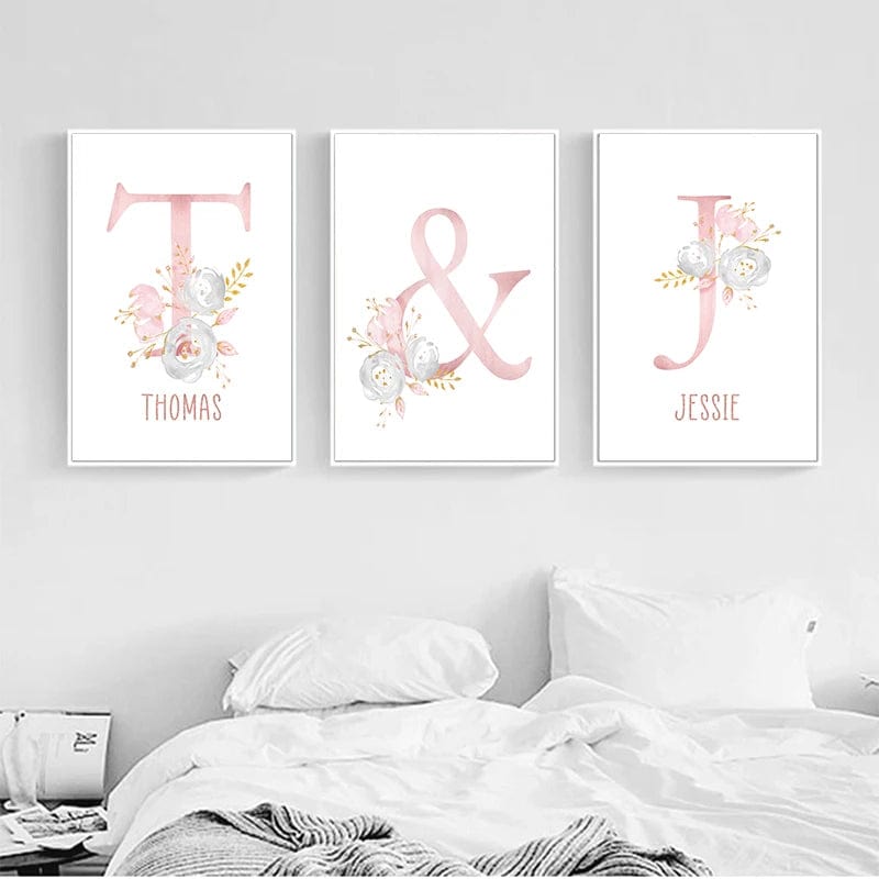 Canvanation Affiche Prénom Personnalisé Pour Chambre Fille