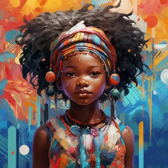 Canvanation PF30680 / 50x50cm Affiche Africain Femmes Et Enfants