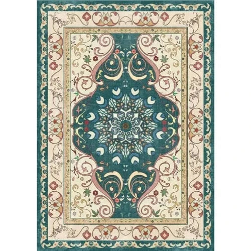 Canvanation Lint-free1 / Customizable size Tapis Berbère rectangulaire rétro moderne – Impression 3D, antidérapant & absorbant