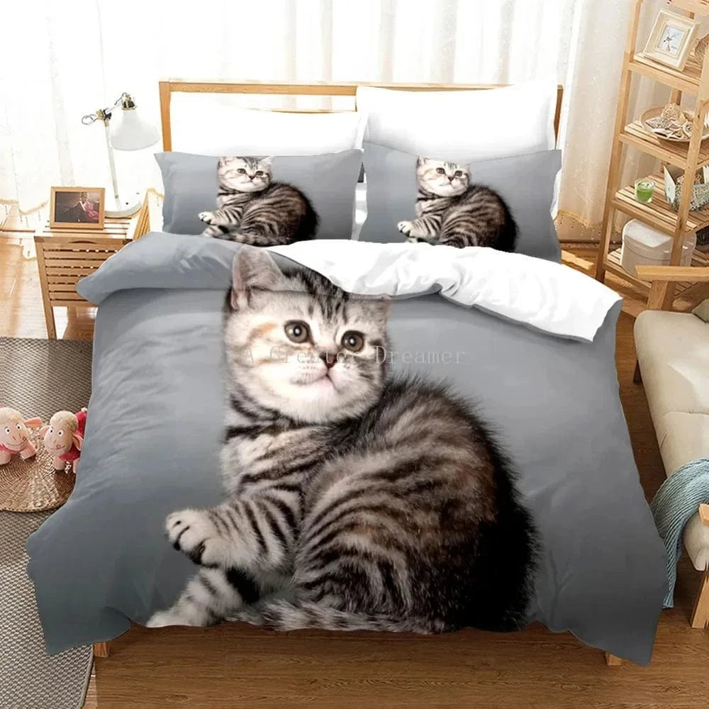Canvanation Housse De Couette - 3D Cute Chat