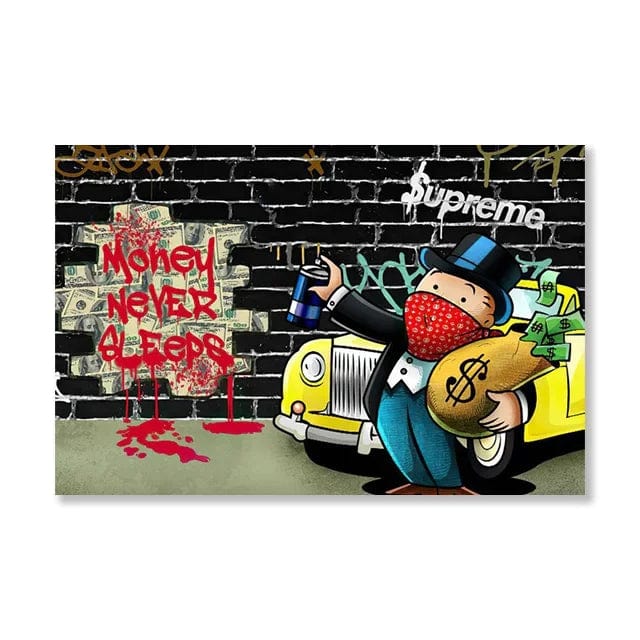 Canvanation 12 / 30X40cm Affiche Moderne Monopoly Alec Pop Art