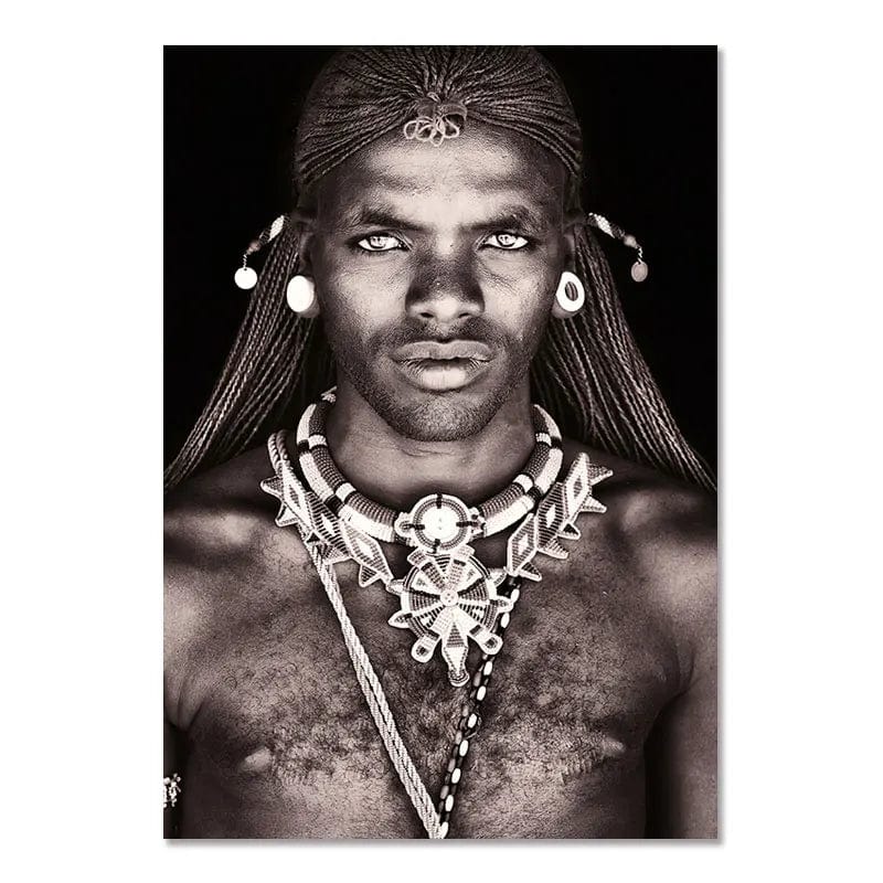 Canvanation 02 / 30x40cm Affiche Femme Africaine Noir Et Blanc