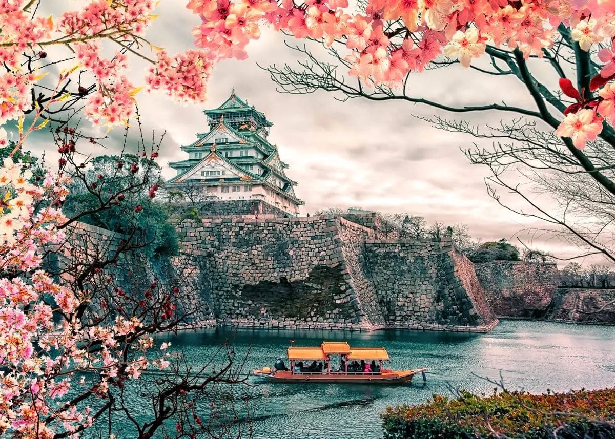 Canvanation SKU-3 / 40X60cm Affiche Japonais Ville Japonaise Sakura Parapluie Peinture murale