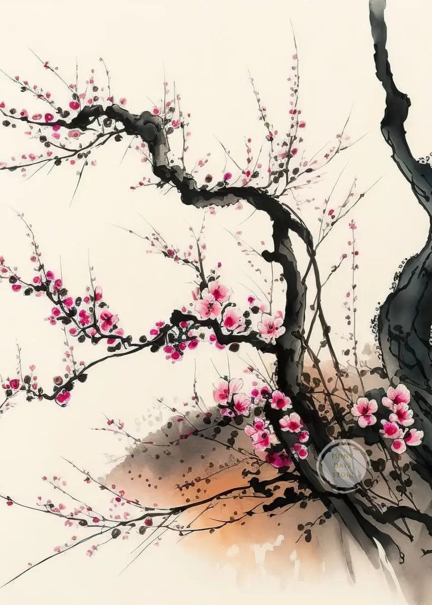 Canvanation 50X70cm / 9 Affiche Japonais Cerisiers En Fleurs Sakura Temple Japon Paysages Mont Fuji