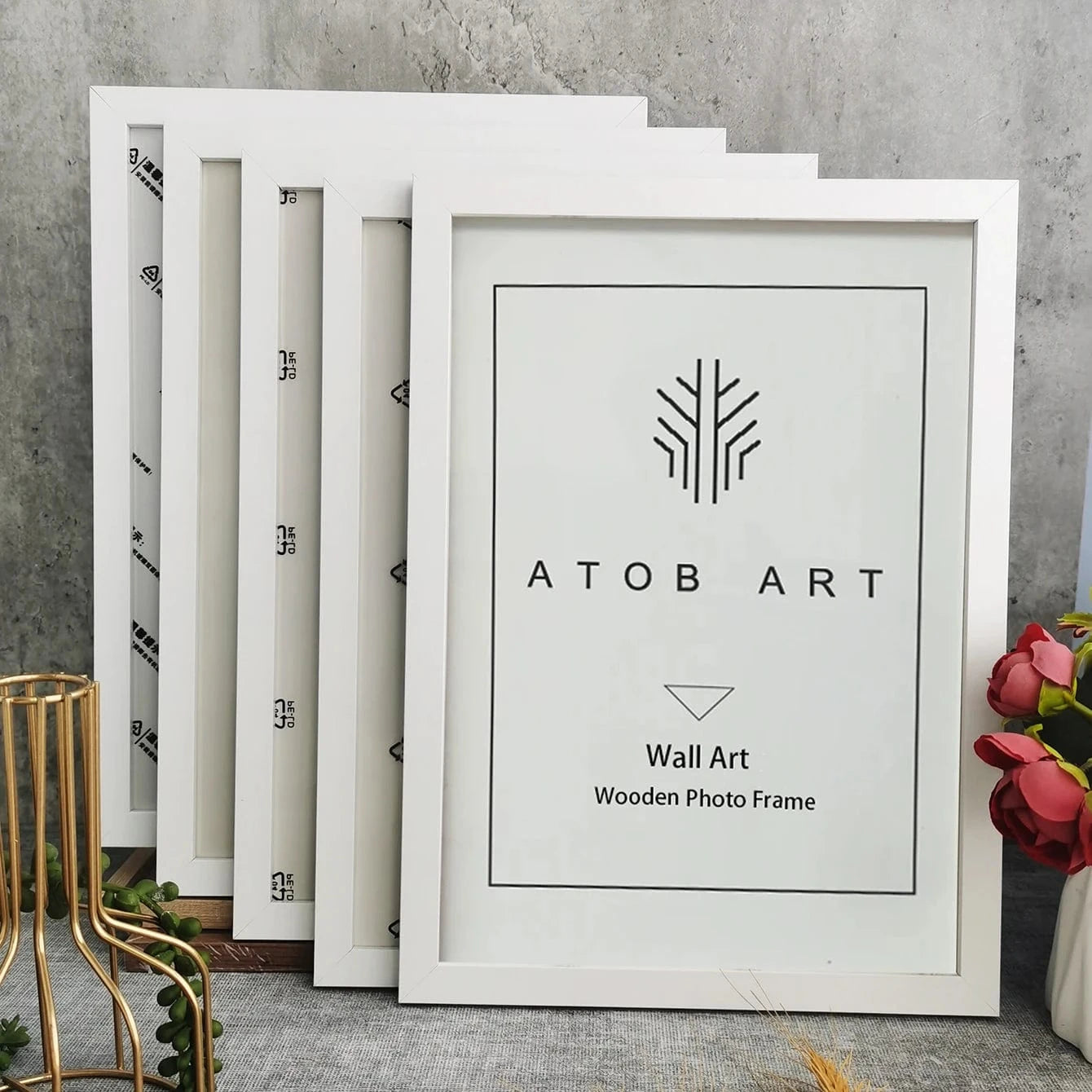 Canvanation Cadre Blanc / 10X15cm(4X6inch) Cadre Photo en Bois Rustique