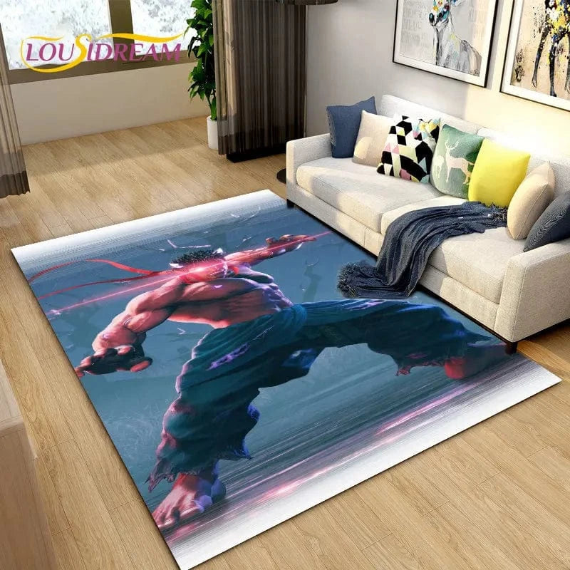 Canvanation Tapis De Chambre - Street Fighter Retro Game Gamer