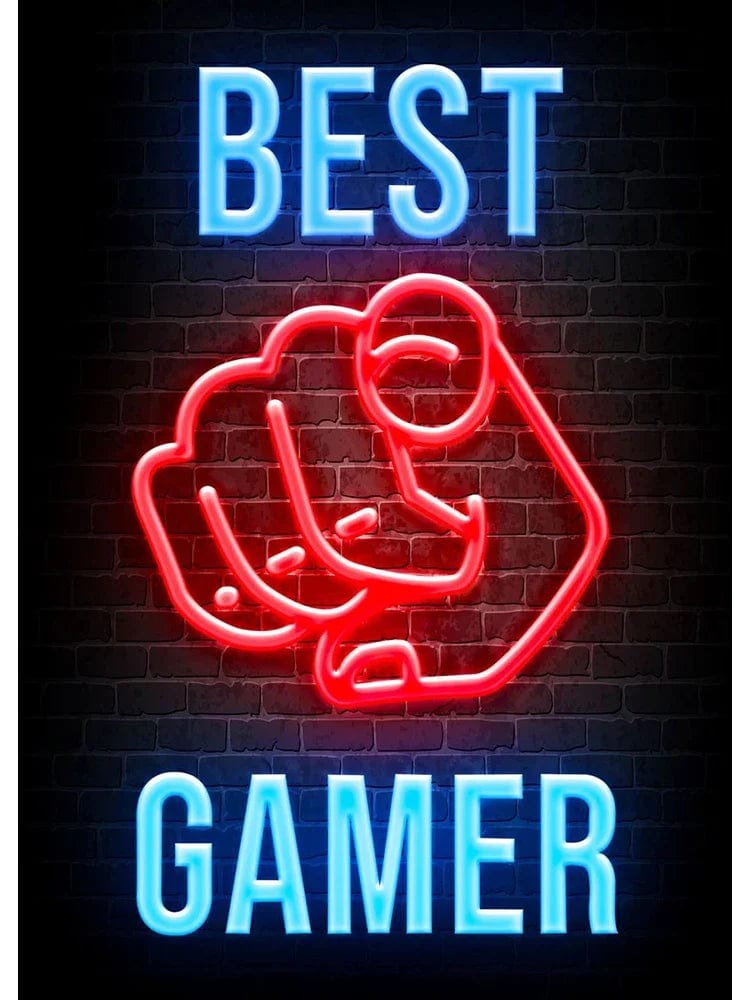 Canvanation 40X60cm / ZSH0084-15 Affiche Neon Jeux Citation Musique Rock