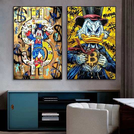 Canvanation Poster Picsou Donald Diamand Street Art