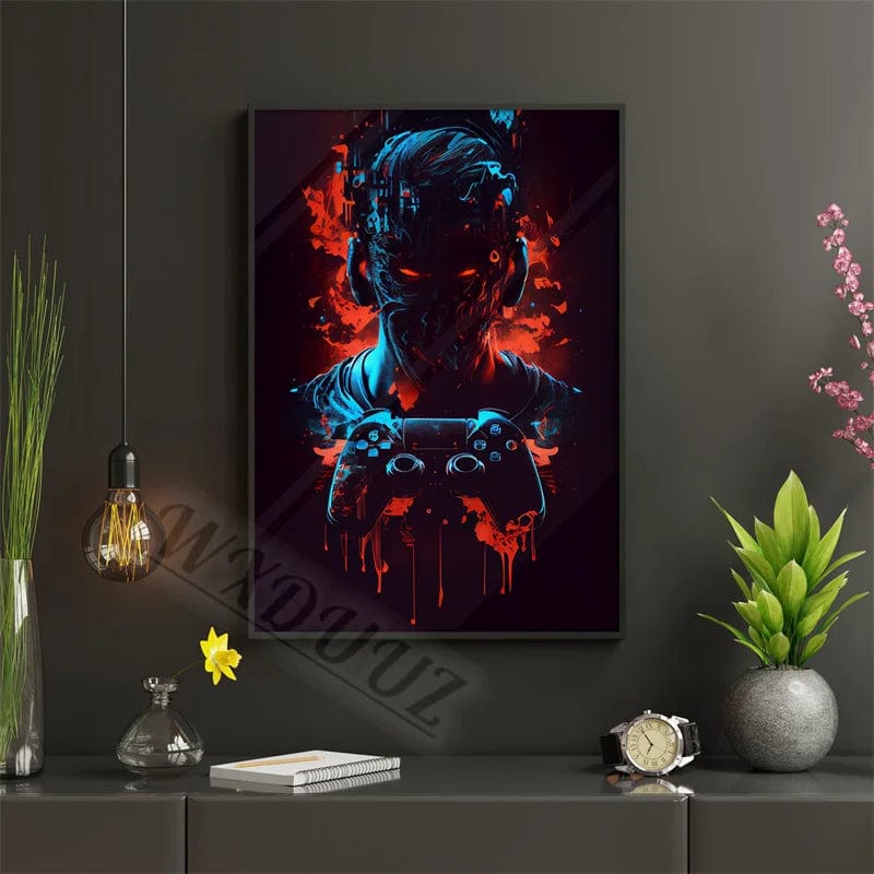 Canvanation 16 / 50x70cm Affiche Chambre 80s Coloré Punk Neon Gaming