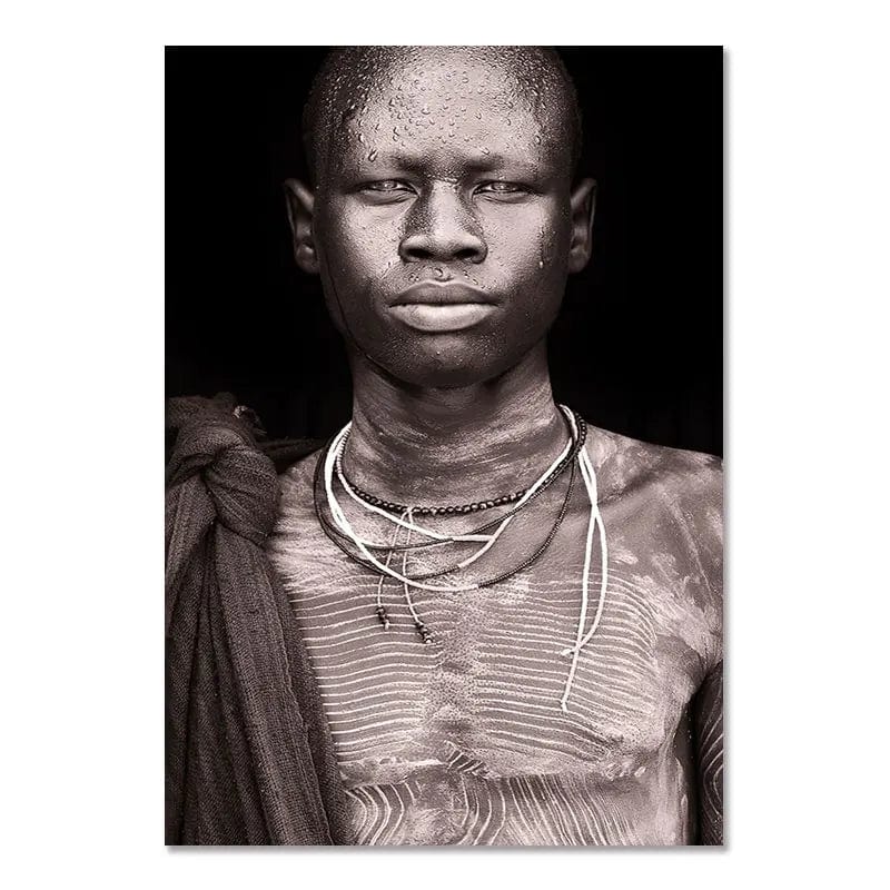 Canvanation 09 / 40x60cm Affiche Femme Africaine Noir Et Blanc