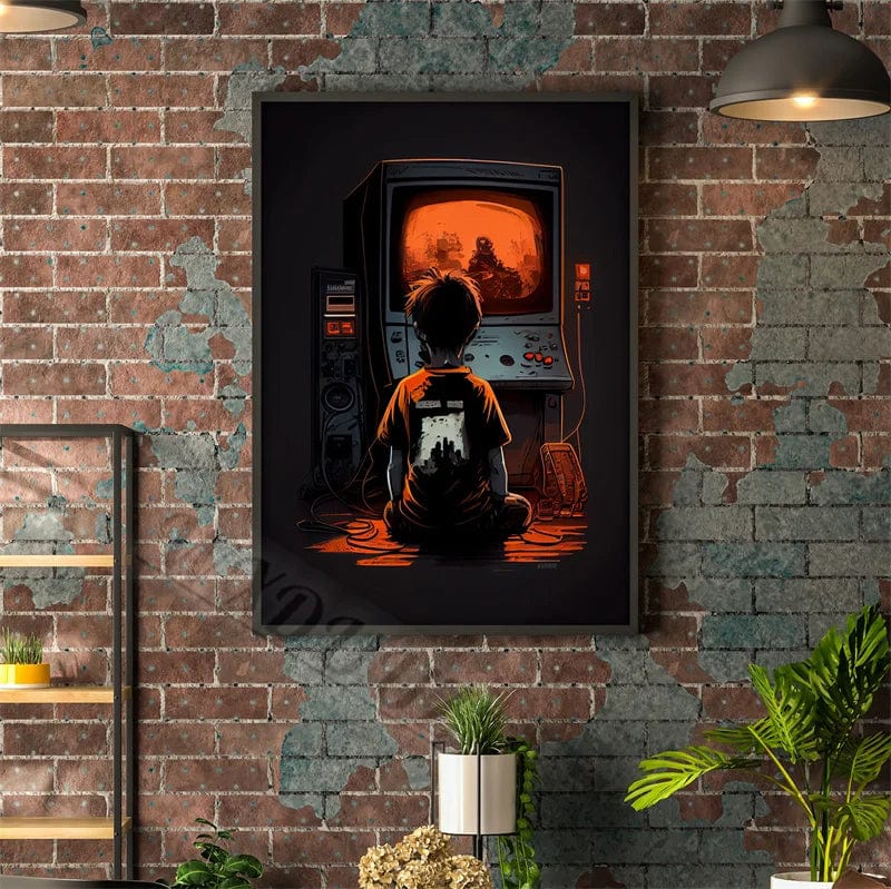 Canvanation 4 / 50x70cm Affiche Chambre 80s Coloré Punk Neon Gaming