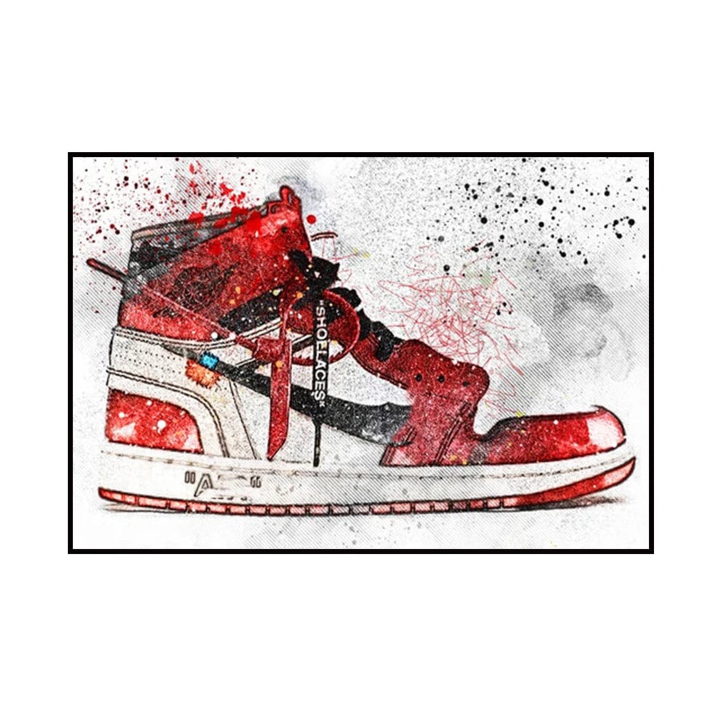 Canvanation 50X75CM Affiche Street Art Nike Air Jordan Off White