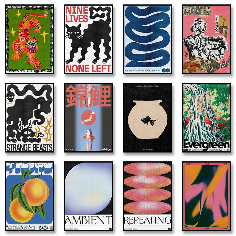 Affiche Abstrait Art Japonais
