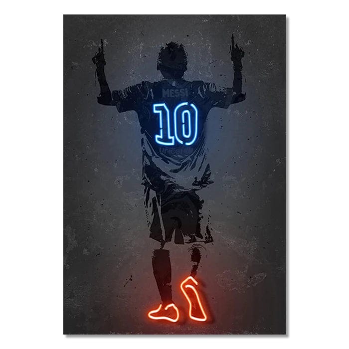 Canvanation Style 5 / 20X30cm Affiche Neon Joueurs De Foot