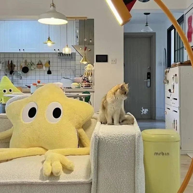 Canvanation Coussin peluche étoile géante à longues pattes