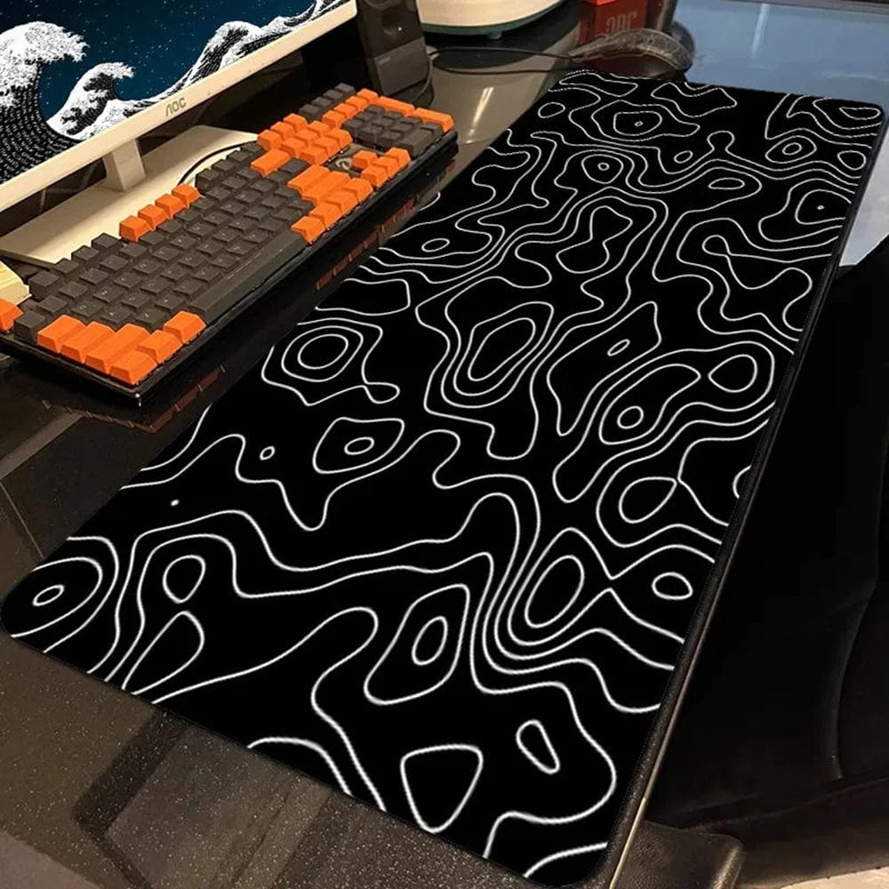 Canvanation Tapis De Souris - Noir Et Blanc Effet Optique