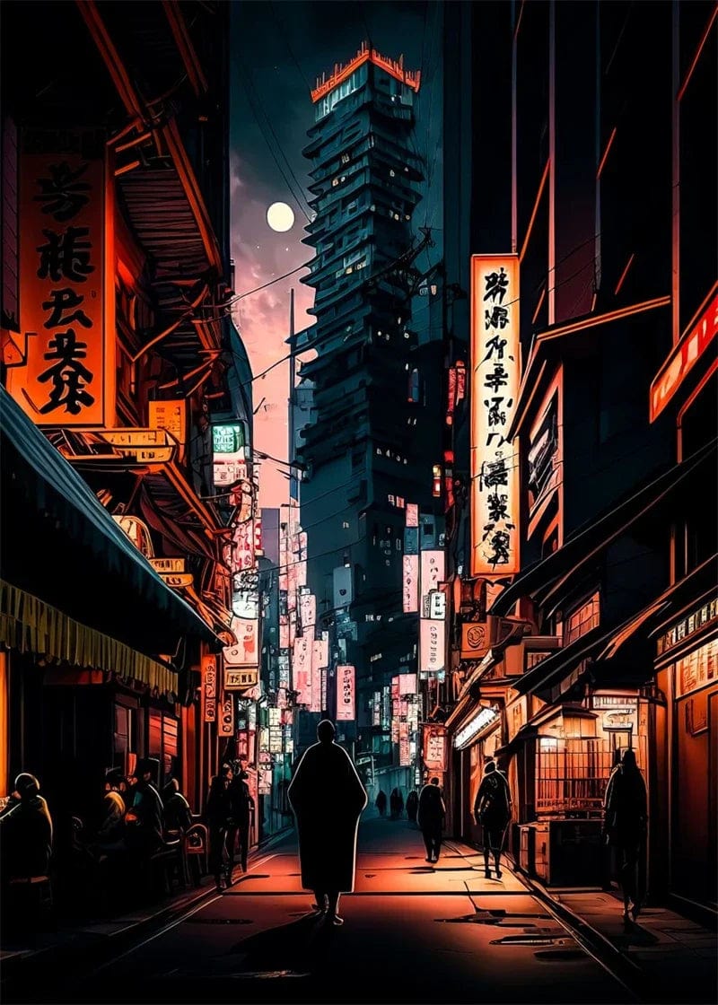 Canvanation 7 / 50x70cm Affiche Pop Art Neon Japon Tokyo Rue
