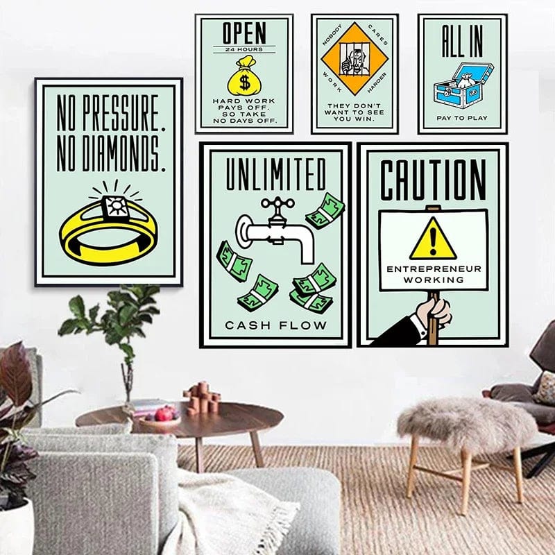 Canvanation Affiche Monopoly Pop Art Citation
