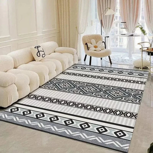 Canvanation flannel-11 / custom contact us Tapis Berbère rectangulaire style bohème – Motifs marocains & floraux 3D