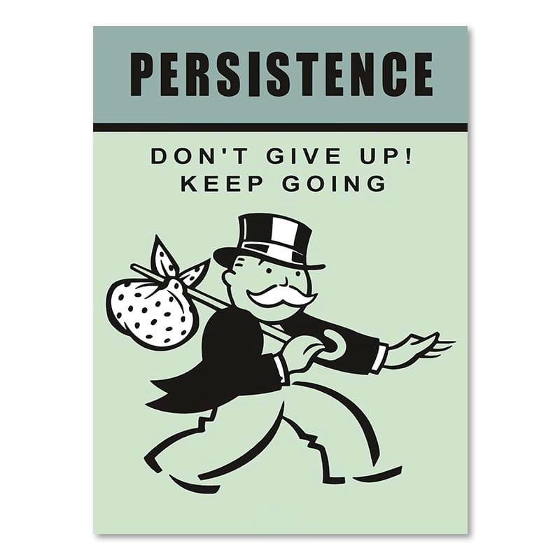 Canvanation 21x30cm / TM0003-02 Monopoly Affiche Motivation