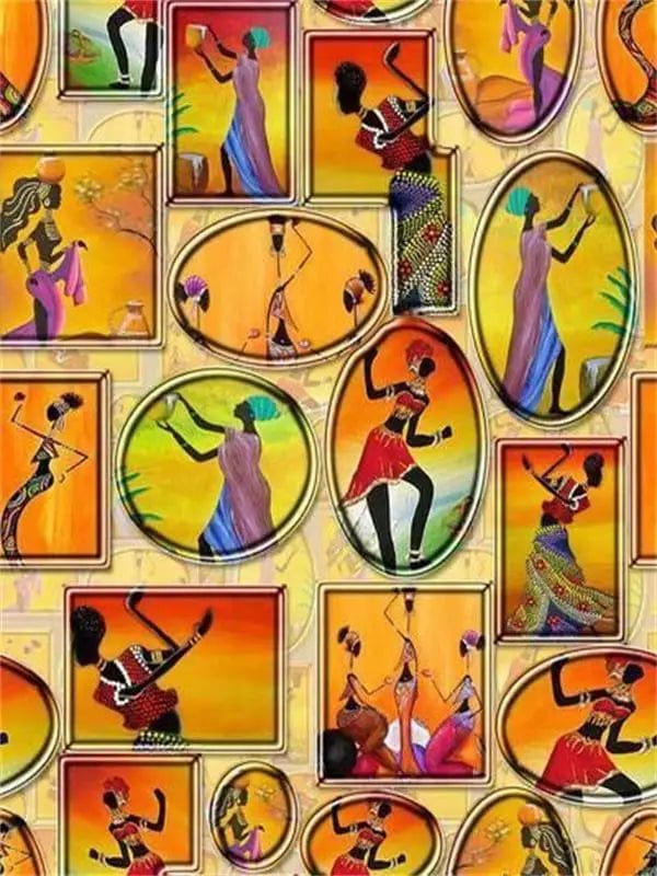 Canvanation 3 / 30x45cm Affiche Africaine Traditionnel