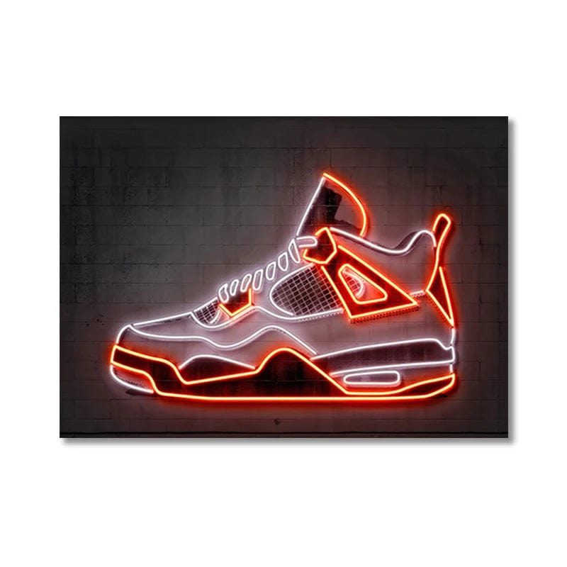 Canvanation Style 5 / 20X30cm Affiche Chambre Sneaker Jordan Neon