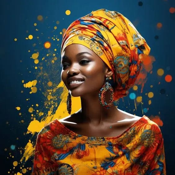 Canvanation PF30911 / 50x50cm Affiche Africain Femmes Et Enfants