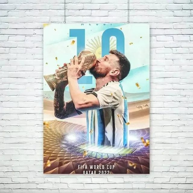 Canvanation 1 / 50x70CM Poster Football Stars Messi Ronaldo