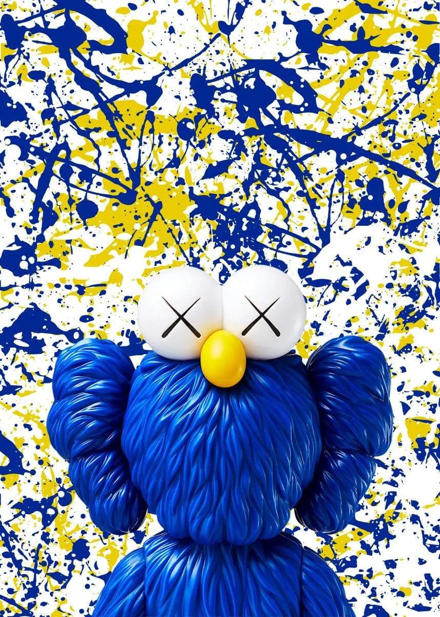Canvanation 16 / 40X60cm Poster Street Art Bleu Kaws