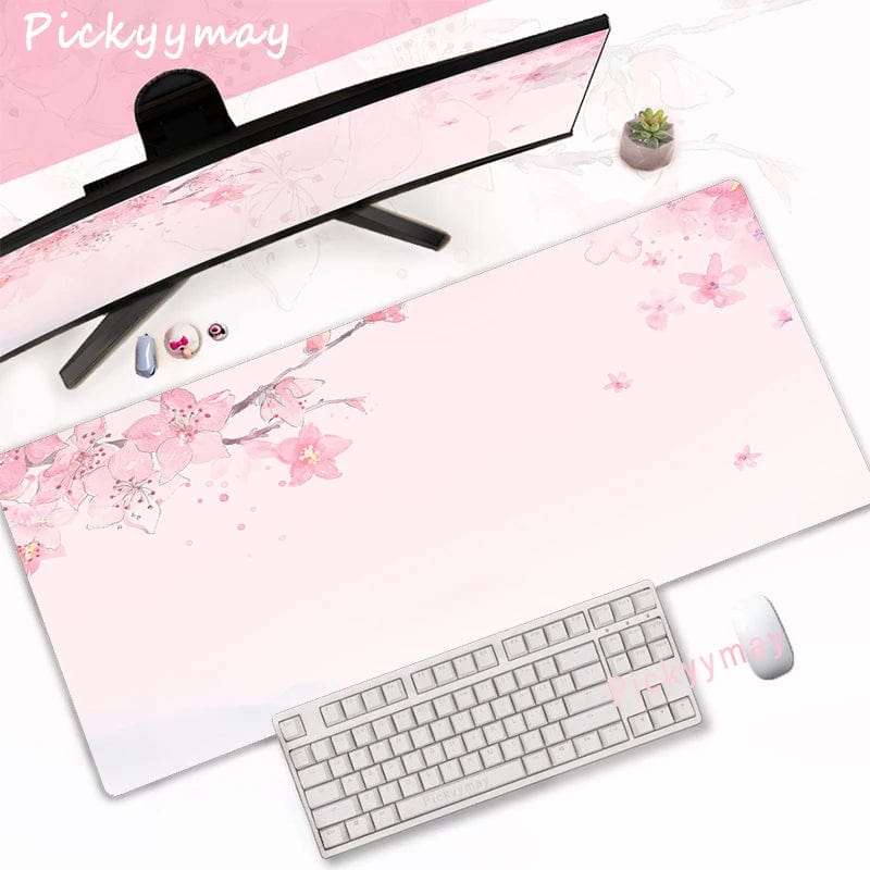 Canvanation Tapis De Souris - Rose Cerisier Fleurie