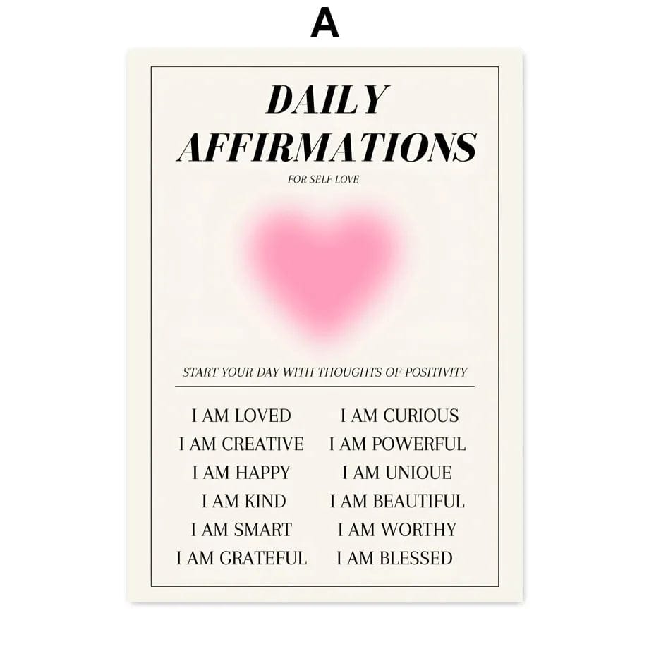 Canvanation Picture 1 / 40x60cm Affiche Moderne Minimaliste Affirmation Positif