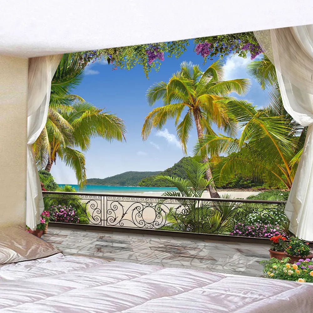 Canvanation 22 / 200X150CM Tapisserie Paysage Naturel de Plage