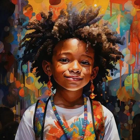 Canvanation PF28510 / 50x50cm Affiche Africain Femmes Et Enfants