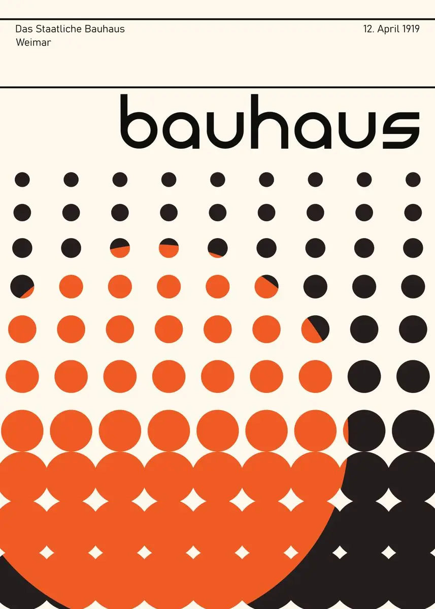 Affiche Bauhaus Simple Géométrique